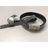 10mm leather flat cord with Crystal Fabric band bracelet 